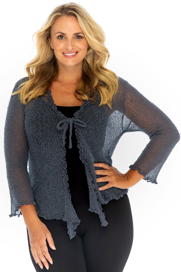 Plus Size Ruffle Bolero Cardigan Shrug