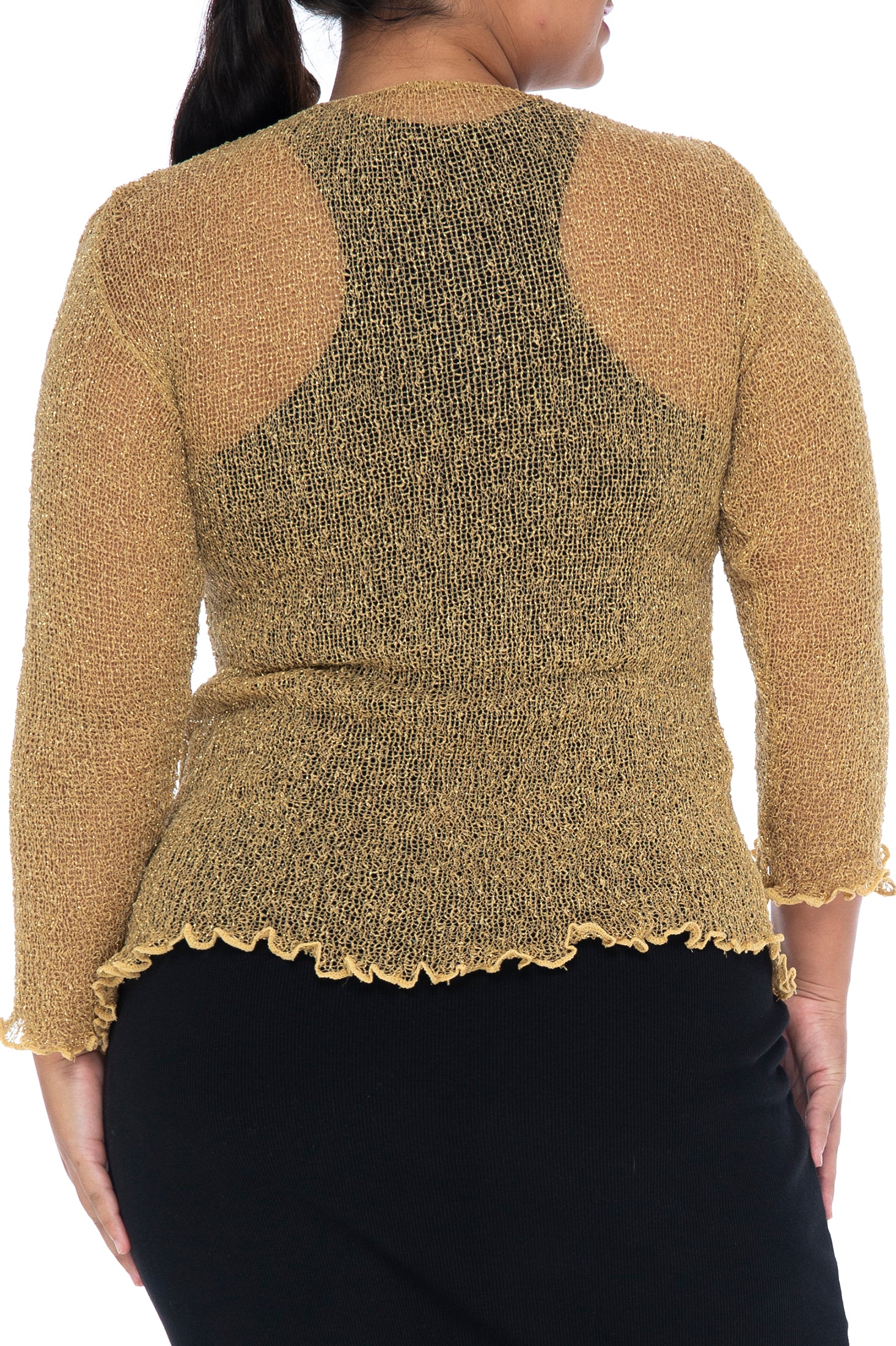 Gold plus size shrug hotsell