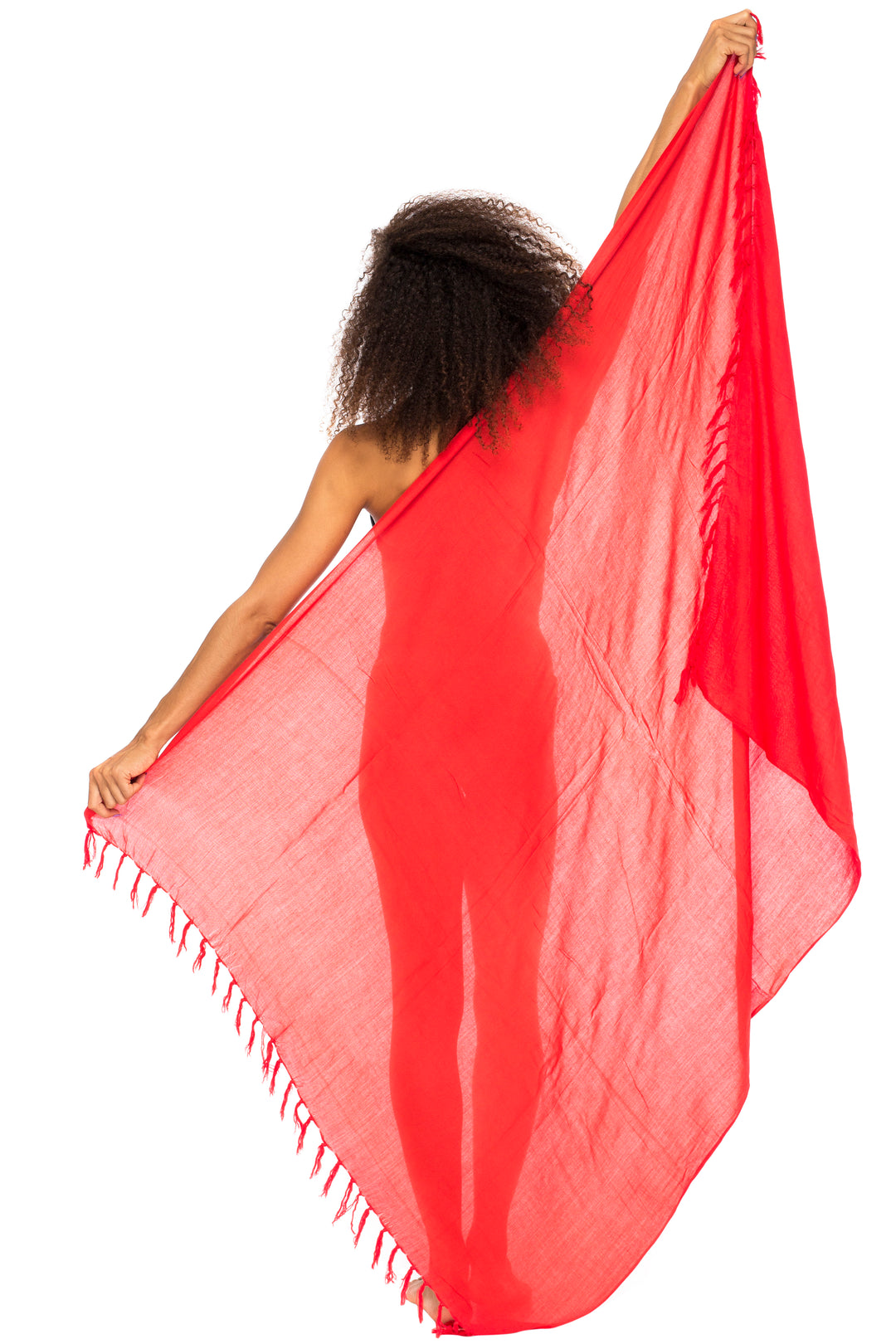 Solid Sarong Cover Up Wrap with Coconut Clip